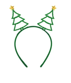 Juletræ hårbøjle med rhinsten