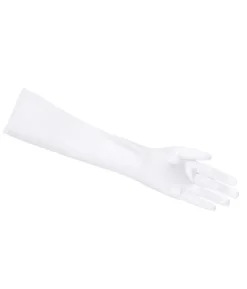 Lange hvide handsker