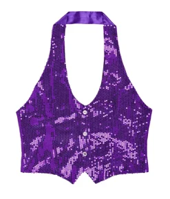Lilla pailletvest dame