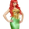 Mermaid paryk rød