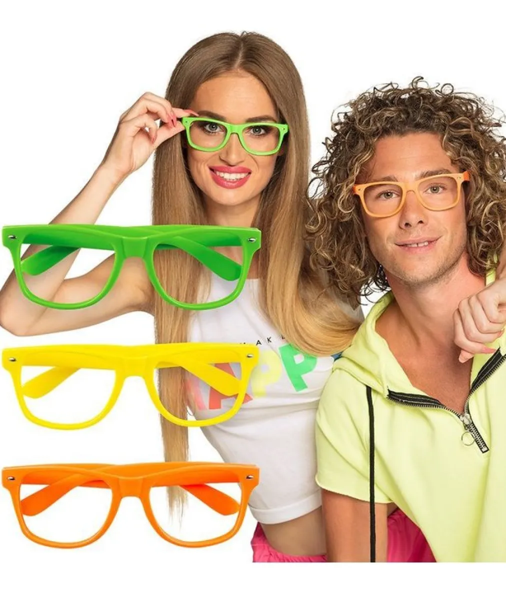 Neon briller, 3 stk