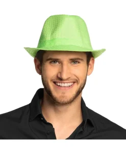 Neongrøn paillethat