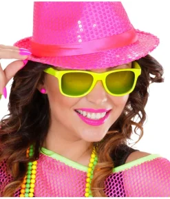 Neon gule 80er briller