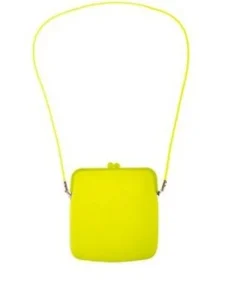 Neon gummi taske, gul