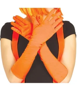 Neon orange lange handsker