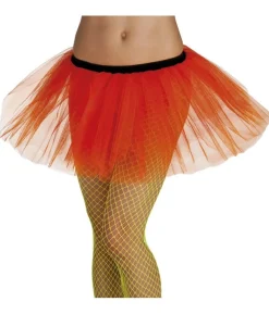 Neonorange tylskørt