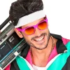 Neon pink 80er briller