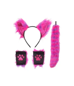 Neon pink og lilla kattesæt