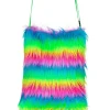 Neon regnbue plys taske