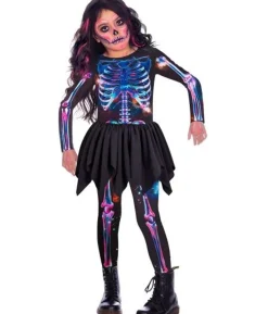 Neon skelet kostume