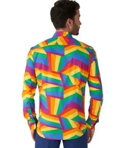 OppoSuit Zig Zag Rainbow skjorte