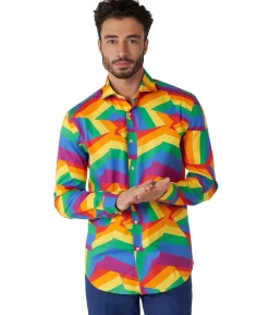 OppoSuit Zig Zag Rainbow skjorte
