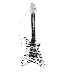 Oppustelig hvid zebra guitar