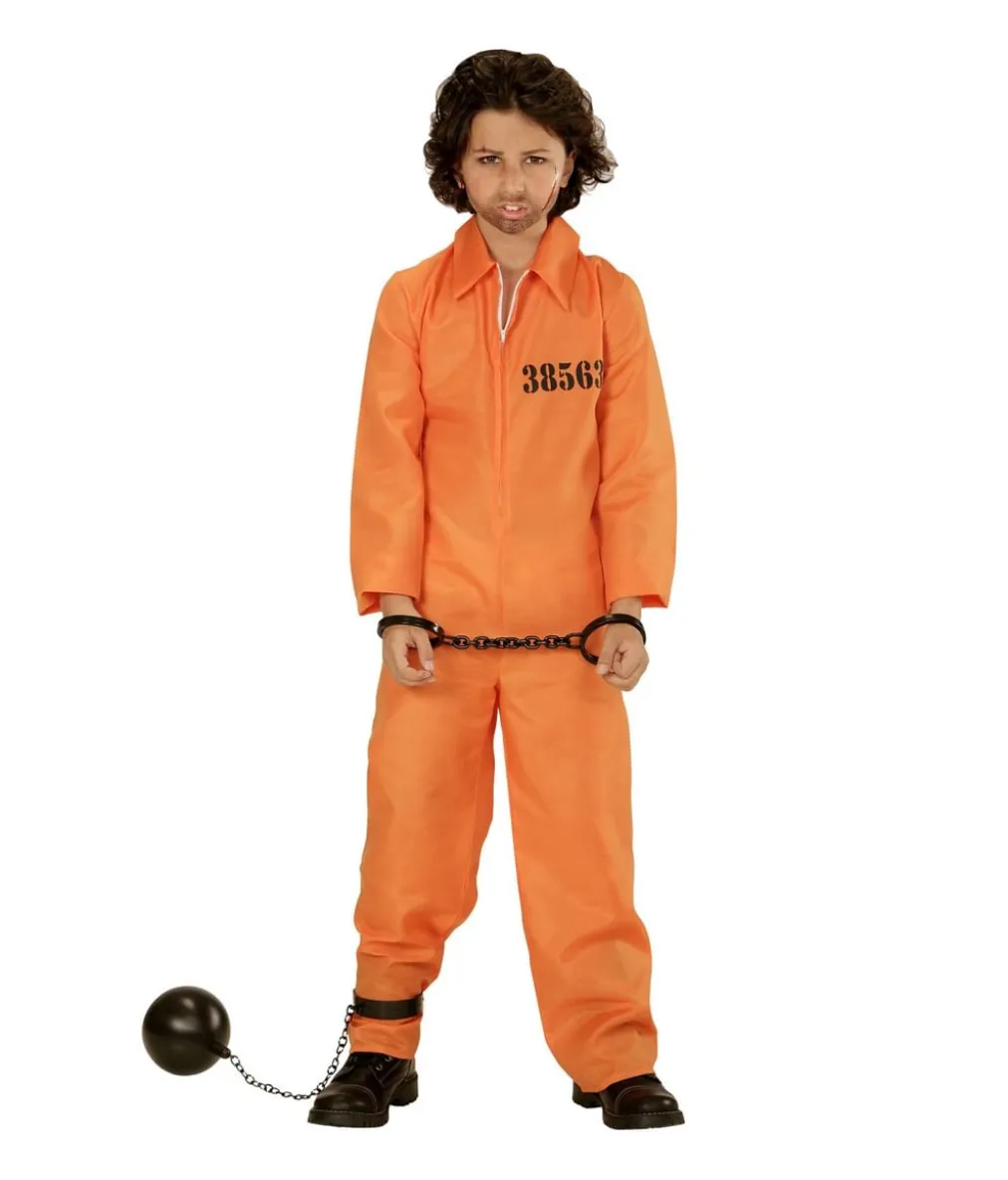 Orange fangedragt kostume