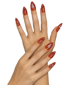 Orange jule negle, 12 stk