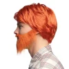 Orange paryk med skæg