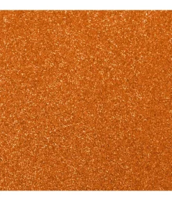 Orange vimpelguirlande med glimmer