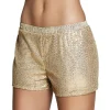Paillet hotpants guld