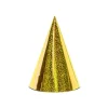 Partyhatte guld holografisk, 6 stk