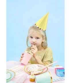 Partyhatte i pastelfarver