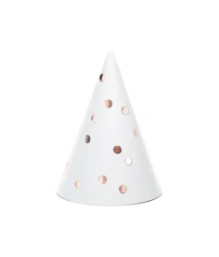 Partyhatte med rose gold prikker