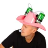 Pink cowboyhat med dåseholdere