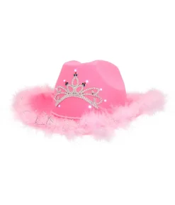 Pink cowboyhat med LED lys