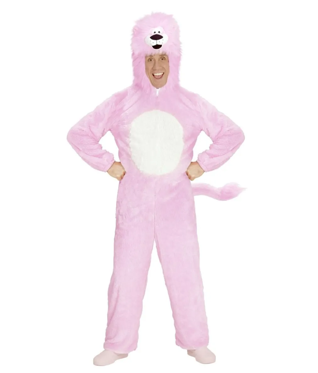 Pink løve kostume