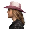 Pink paillet Cowboyhat