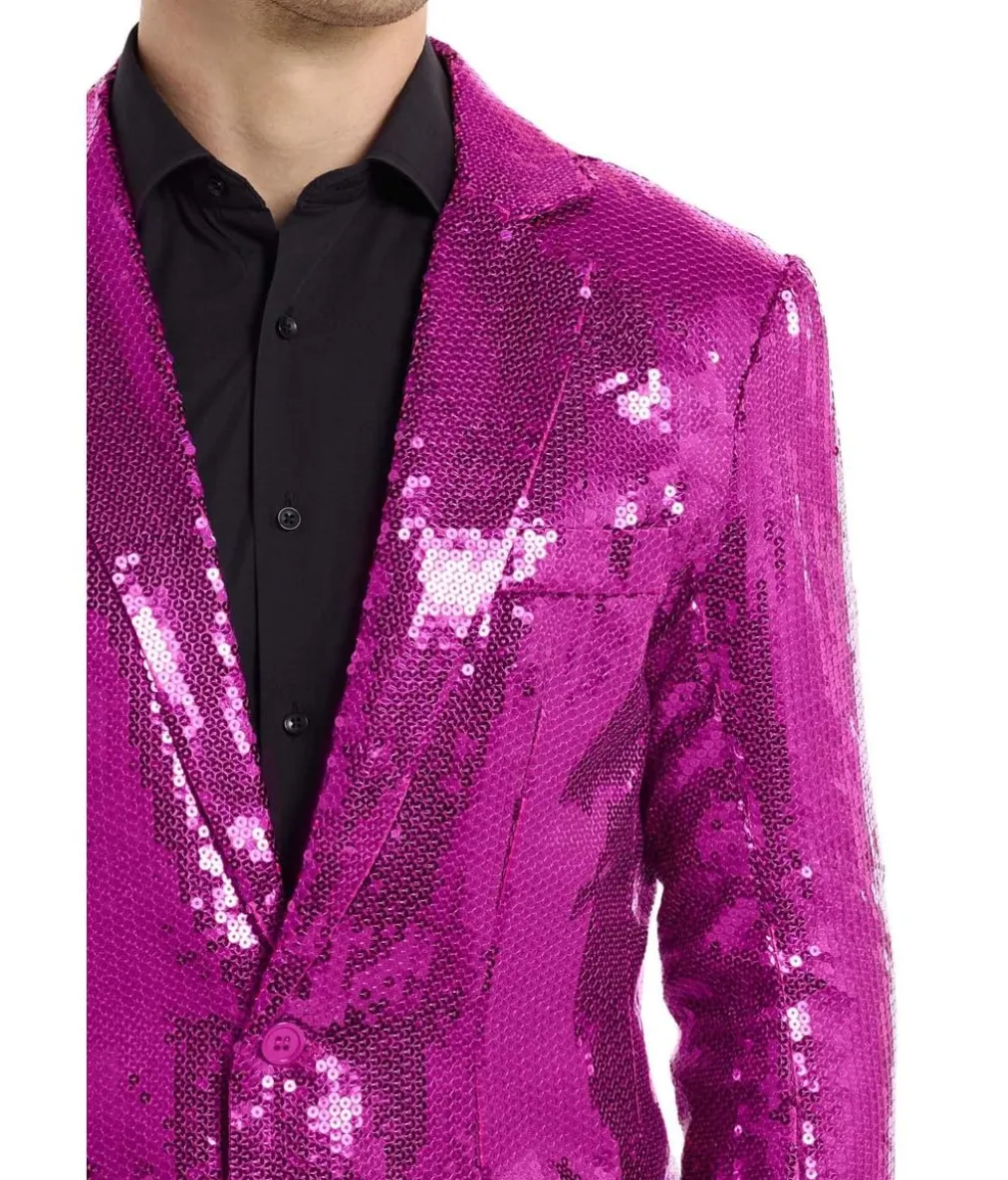 Pink pailletjakke