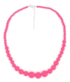 Pink perlehalskæde
