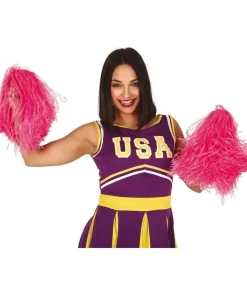 Pink pom poms