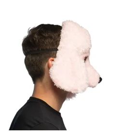Pink puddel hunde maske