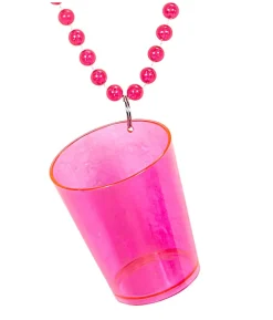 Pink shotglas i kæde