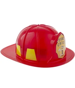 Rød brandmandshjelm