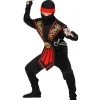Rød kombat ninja kostume