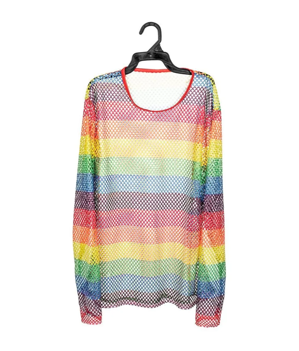 Regnbue netbluse