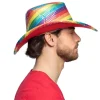 Regnbue paillet cowboyhat