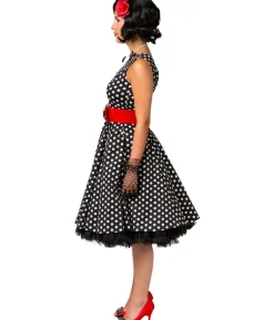 Rockabilly kjole med hvide prikker