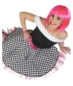 Rock´n Roll skirt sort/hvid