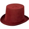 Rustrød høj Steampunk hat