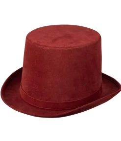 Rustrød høj Steampunk hat