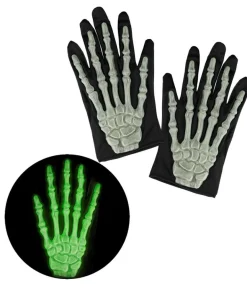 Selvlysende skelet handsker
