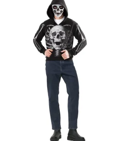 Skelet hoodie med maske