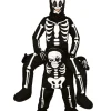 Skelet piggy back kostume, barn