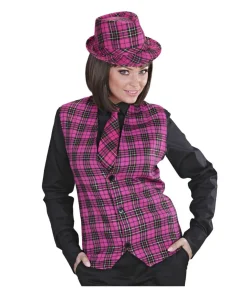 Skotskternet vest Pink