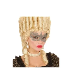 Sølv blonde halvmaske