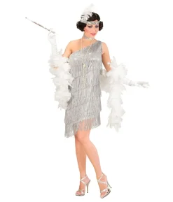 Sølv flapper kjole
