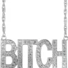 Sølv halskæde Bitch