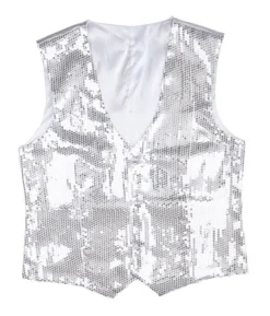 Sølv pailletvest